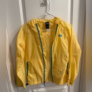 The North Face Kids Yellow Raincoat with Blue Accents